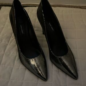 Nine West Silver Heels